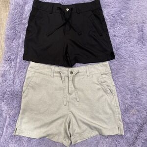 2x Magellan Women's Outdoor Shorts Medium Black & Gray